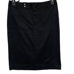 Gap Womens Black Pencil Skirt‎ Stretch Cotton Blend Knee Length Size 6